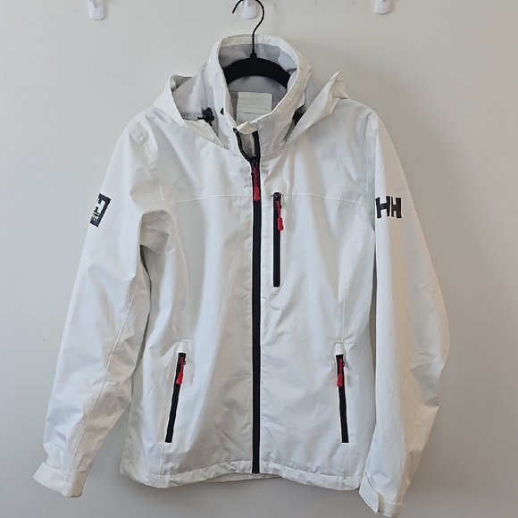 Helly Hansen Jackets & Blazers - Helly Hansen Crew Hooded White Jacket Medium